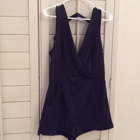 NWT Free People Moonlight Black Romper - Picture 5 of 6
